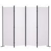 VEVOR Room Divider, 5.6 ft Room Dividers and Folding Privacy Screens (4-panel), Fabric Partition Room Dividers for Office, Bedroom, Dining Room, Study