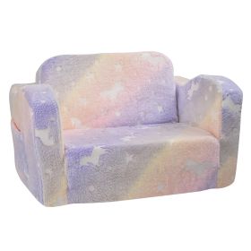 VEVOR Kids Couch, 2-in-1 Toddler Chairs Comfy, Toddler Couch Sofa Bed Fold Out, Convertible Sofa to Lounger