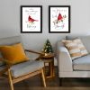 Trendy Decor 4U 2- Piece Vignette The Lord is MY Strength - Red Cardinals Black Framed Wall Art for Living Room