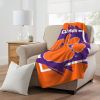 CLEMSON OFFICIAL NCAA "Dimensional" Micro Raschel Throw Blanket; 46" x 60"
