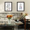 Trendy Decor 4U 2- Piece Vignette It's Called Furr-niture Isn't It? Black Framed Wall Art for Living Room
