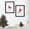 Trendy Decor 4U 2- Piece Vignette The Lord is MY Strength - Red Cardinals Black Framed Wall Art for Living Room