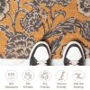 Coir Door Mat Floral Print Entryway Floor Mats with Non Slip PVC Backing Indoor Outdoor Mat for Front Door Decor Welcome Mats with Chelsea Flower Prin