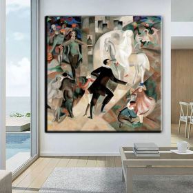 Hand Oil PaintingThe Cafe Abstract Original Abstract Painting Original Oil Painting Abstract Wall Art Canvas Living Room Decoration (Style: 04, size: 80x80cm)