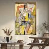 Hand Oil Painting Guitar On A Chair Abstract Original Abstract Painting Original Oil Painting Abstract Wall Art Canvas Living Room Decoration