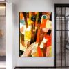 Hand Oil Painting Guitar On A Chair Abstract Original Abstract Painting Original Oil Painting Abstract Wall Art Canvas Living Room Decoration