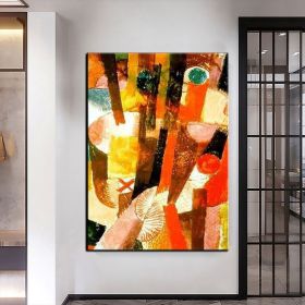 Hand Oil Painting Guitar On A Chair Abstract Original Abstract Painting Original Oil Painting Abstract Wall Art Canvas Living Room Decoration (Style: 02, size: 50x70cm)