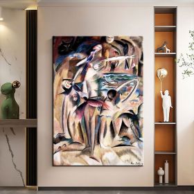 Hand Oil Painting Abstract Original Abstract Painting Original Oil Painting Abstract Wall Art Canvas Living Room Decoration (Style: 02, size: 90x120cm)