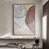 Handmade Abstract Art Hand Painted Yellow Gray Abstract Original Oil Painting Handmade Wall Art Paintings Decoration Home Living Room hallway bedroom