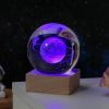 Cosmos Series Crystal Ball Night Lights; Milky Way; Moon; Desktop Bedroom Small Ornaments; Creative Valentine's Day Gifts Birthday Gifts