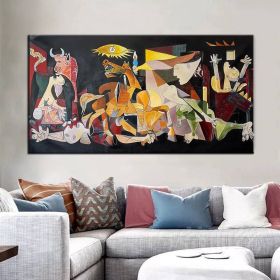Handmade Guernica By Pablo Picasso Colourful Paintings Reproduction Art New Version Famous Canvas Wall Art Pablo Picasso Frameless Only Canvas (Style: 05, size: 60x90cm)