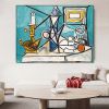 Handmade Oil Painting Picasso Style Oil Painting on Canvas Abstract Figurative Wall Art Original Handmade Artwork Home Office Decor Living Room Bedroo