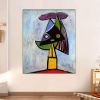Handmade Oil Painting Picasso Style Oil Painting on Canvas Abstract Figurative Wall Art Original Handmade Artwork Home Office Decor Living Room Bedroo