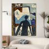 Handmade Oil Painting Picasso Style Oil Painting on Canvas Abstract Figurative Wall Art Original Handmade Artwork Home Office Decor Living Room Bedroo