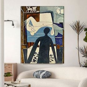 Handmade Oil Painting Picasso Style Oil Painting on Canvas Abstract Figurative Wall Art Original Handmade Artwork Home Office Decor Living Room Bedroo (Style: 04, size: 90x120cm)