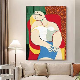 Handmade Oil Painting Picasso Style Oil Painting on Canvas Abstract Figurative Wall Art Original Handmade Artwork Home Office Decor Living Room Bedroo (Style: 01, size: 50x70cm)