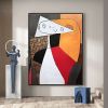 Handmade Oil Painting Picasso Style Oil Painting on Canvas Abstract Figurative Wall Art Original Handmade Artwork Home Office Decor Living Room Bedroo