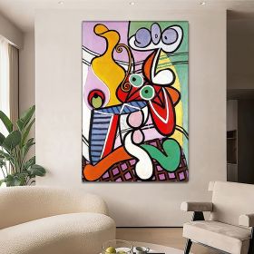 Handmade Oil Painting Picasso Style Oil Painting on Canvas Abstract Figurative Wall Art Original Handmade Artwork Home Office Decor Living Room Bedroo (Style: 07, size: 60x90cm)