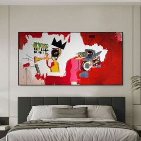 Extra handmade Large Graffiti Mural Style oil painting handmade Wall Art Urban Red Painting street art oil paintings Graffiti art oil painting Wall Ar (Style: 01, size: 70x140cm)
