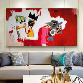 Extra handmade Large Graffiti Mural Style oil painting handmade Wall Art Urban Red Painting street art oil paintings Graffiti art oil painting Wall Ar (Style: 01, size: 100x200cm)