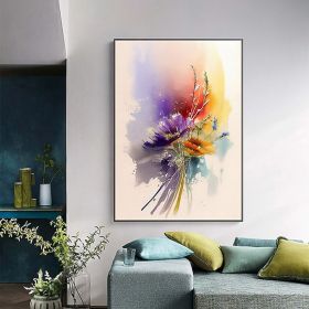 Hand Painted Oil Paintings Flower Oil Paintings On Canvas Wall Art Decoration Modern Abstract Oil Painting Living Room Hallway Luxurious Decorative Pa (Style: 01, size: 50x70cm)