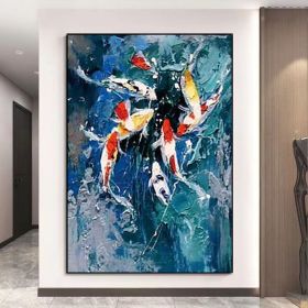 Handmade Oil Painting Canvas Wall Art Decoration Modern Animal Colourful Elephant Home Entryway Living Room Bedroom Luxurious Decoration Painting (Style: 03, size: 90x120cm)
