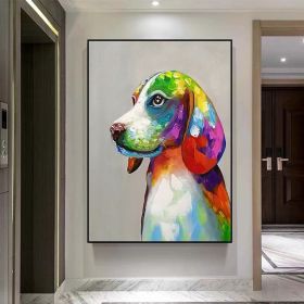 Oil Painting Handmade Hand Painted Wall Art Pop Cartoon Lion Animal Home Entryway Living Room Bedroom Luxurious Decoration Painting (Style: 03, size: 100x150cm)