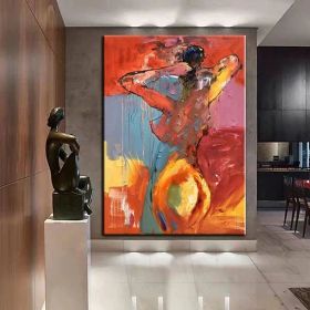 Handmade Hand Painted Oil Painting Wall Modern Abstract Painting Canvas Nude Lady Painting Home Entryway Living Room Bedroom Luxurious Decoration Pain (Style: 02, size: 50x70cm)