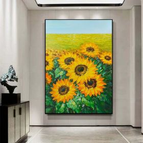 Hand painted Large Abstract Original Palette Knife Flower Oil Painting On Canvas Pink White Flower Living room Wall Decor Texture frame painting (Style: 03, size: 150x220cm)