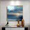 Handmade Oil Painting Abstract Ocean Oil Painting On Canvas Large Wall Art Original Sunset Seascape Painting Modern Living Room Home Decor