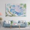 Hand Painted Oil Painting Large Art Abstract Blue Blooming Flower Oil Painting On Canvas Home Decor Wall Art Living Room Wall Decor Texture Art Palett