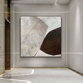 Original Oversize Acrylic Oli Painting Large Picture Wall Art Colorful Hand Painted Abstract (Style: 01, size: 80x80cm)