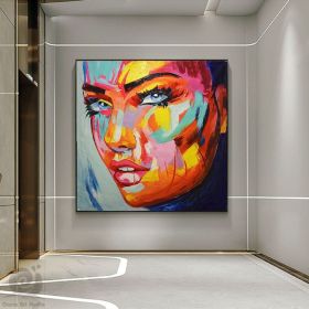 Original Oversize Acrylic Oli Painting Large Picture Canvas Acrylic Painting Hand Painted Covered Pop Art (Style: 01, size: 100x100cm)