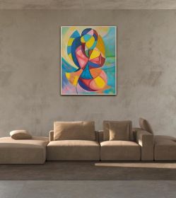 Oil Painting Canvas Original Modern Cubism Abstract Painting Colorful Geometric Wall Art Hand Painting by Canvas (Style: 01, size: 80x120cm)