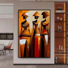 Handmade Oil Paintng African Abstract Art Figure Painting On Canvas Colorful Figure Art Painting Modern Art Wall Art For Home Decor (Style: 01, size: 80x120cm)