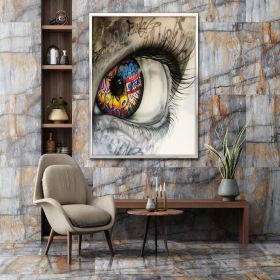 woman graffiti art street pop modern fashion poster painting canvas Hand Painted Oil Painting graffiti poster wall art canvas design framed ready to h (Style: 01, size: 90x130cm)