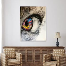 woman graffiti art street pop modern fashion poster painting canvas Hand Painted Oil Painting graffiti poster wall art canvas design framed ready to h (Style: 01, size: 60x90cm)