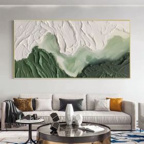 Minimalist Beach Oil Painting on Canvas Abstract Large Wall Art Custom Painting Original Texture Ocean Wall Decor Modern Living Room Art (Style: 01, size: 40x80cm)