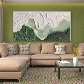 Minimalist Beach Oil Painting on Canvas Abstract Large Wall Art Custom Painting Original Texture Ocean Wall Decor Modern Living Room Art (Style: 01, size: 120x240cm)