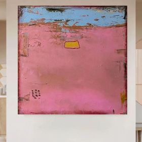 Abstract Art Original Wall Art Boho Wall Fashion painting Decor Rainbow Oil Painting Original Painting Neon Wall Art (Style: 01, size: 140x140cm)
