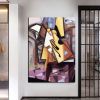 Hand Oil Painting Guitar On A Chair Abstract Original Abstract Painting Original Oil Painting Abstract Wall Art Canvas Living Room Decoration