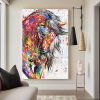 Oil Painting Handmade Hand Painted Wall Art Mintura Modern Abstract Horse Animal Home Living Room hallway bedroom luxurious decorative painting