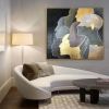 Hand Painted Oil Painting Humans Oil Painting Gold Leaf Painting Abstract Faces Painting Original Modern Painting Humans Unique Wall Paintings On Canv
