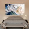 Hand Painted Oil Painting Original Flower Textured Wall Art 3D Abstrat Painting On Canvas Wall Decor Living Room Soft Color Textured Flower Wall Art S