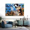 Hand Painted Oil Painting Modern Abstract Painting Alec Monopoly Street Art Money Canvas Painting Living Room Hallway Bedroom Luxurious Decorative Pai