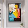 Handmade Oil Painting Picasso Style Oil Painting on Canvas Abstract Figurative Wall Art Original Handmade Artwork Home Office Decor Living Room Bedroo