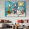 Handmade Oil Painting Picasso Style Oil Painting on Canvas Abstract Figurative Wall Art Original Handmade Artwork Home Office Decor Living Room Bedroo