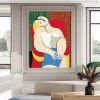 Handmade Oil Painting Picasso Style Oil Painting on Canvas Abstract Figurative Wall Art Original Handmade Artwork Home Office Decor Living Room Bedroo
