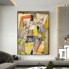 Hand Oil Painting Guitar On A Chair Abstract Original Abstract Painting Original Oil Painting Abstract Wall Art Canvas Living Room Decoration