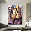 Hand Oil Painting Guitar On A Chair Abstract Original Abstract Painting Original Oil Painting Abstract Wall Art Canvas Living Room Decoration